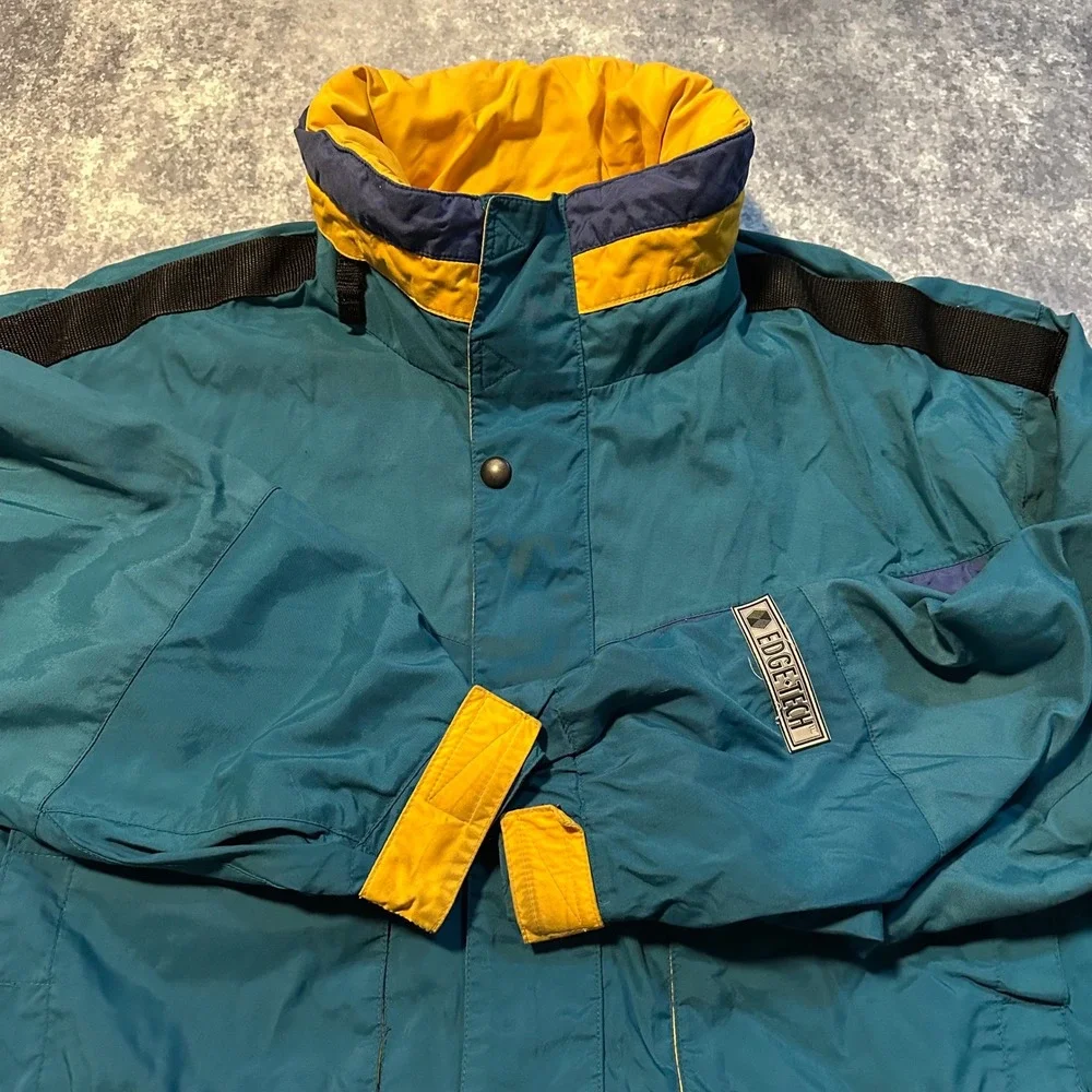 Vintage EDGE TECH Mens Ski Snowboard Jacket Waterproof Windproof Size XL Gorp - Picture 5 of 6
